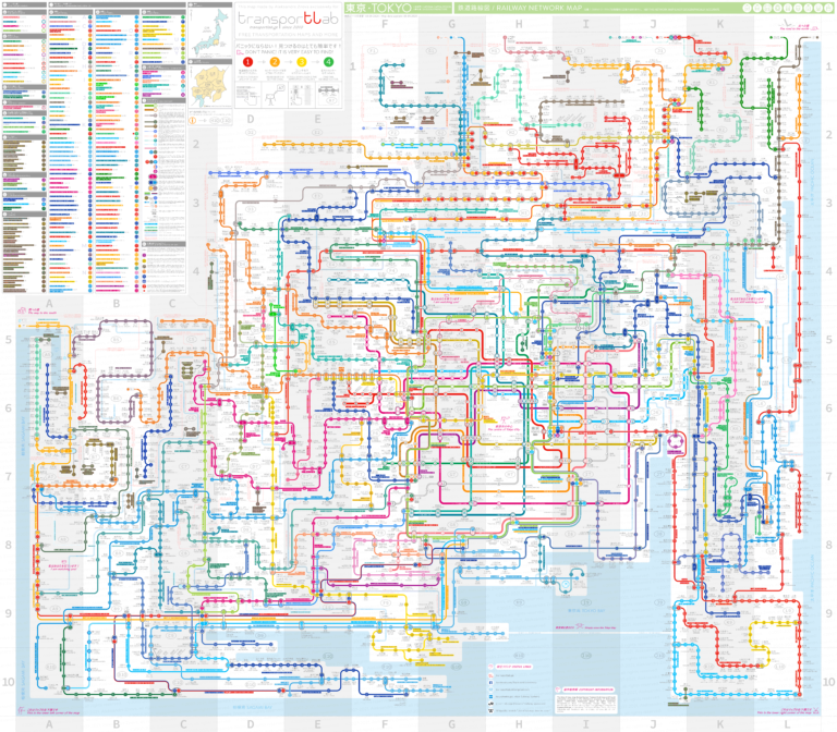 The railway transit map of the Greater Tokyo Area is here! – Transportlab