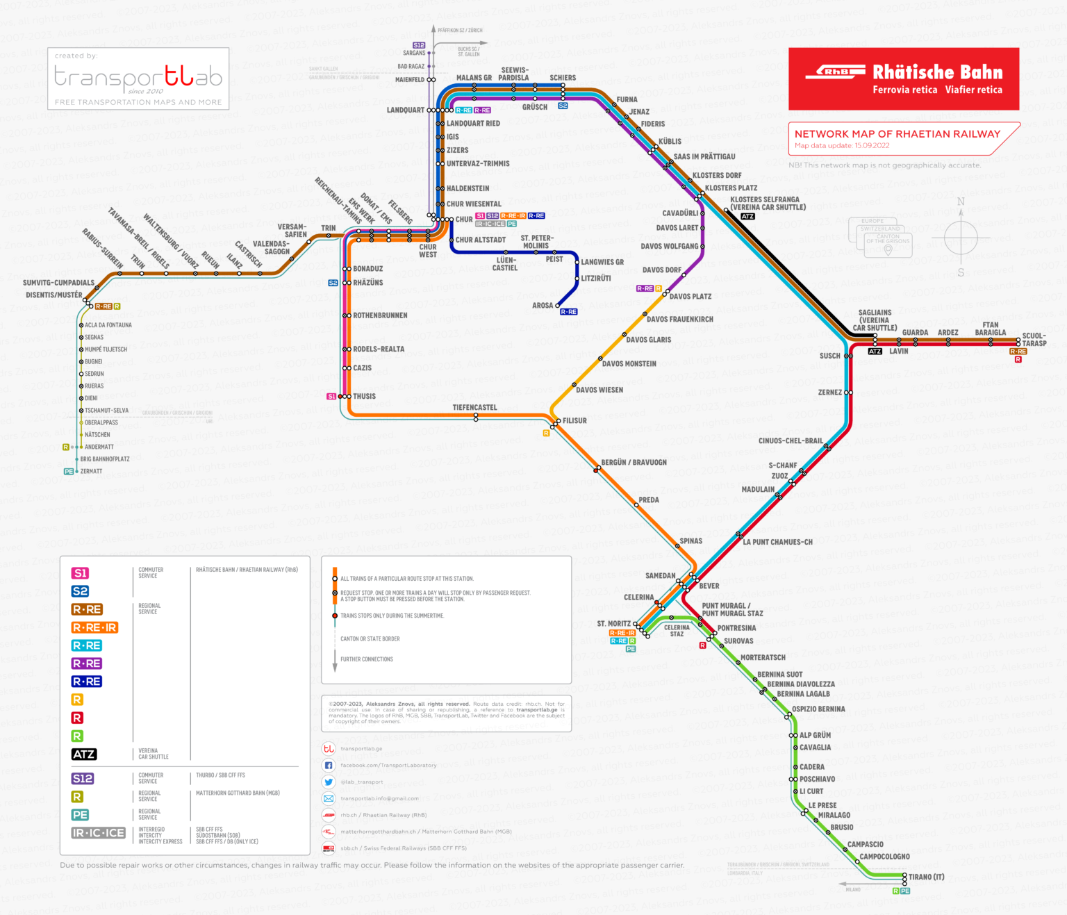 The Diagram of Rhaetian Railway Network – Transportlab